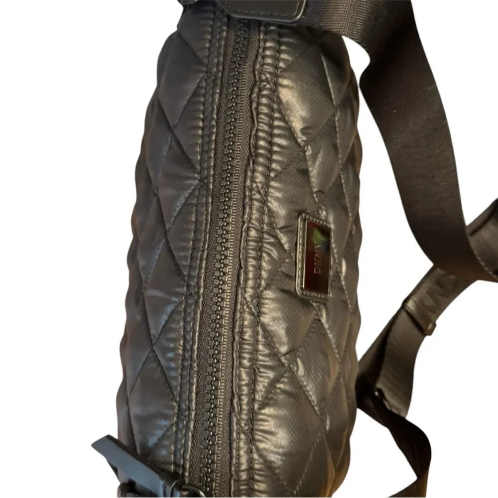 DKNY‎ Maya Metallic Black Quilted Bag